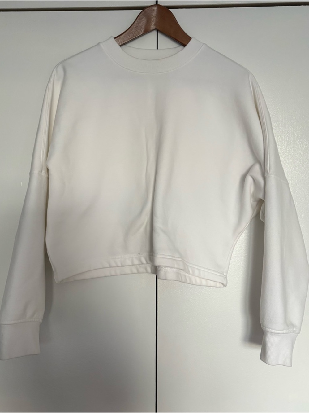Athleta Cropped Crewneck Sweatshirt in Brown - XS
